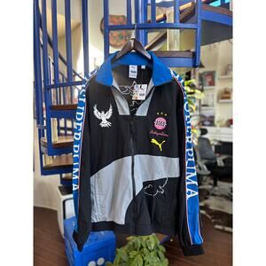 Puma x KidSuper Studios Track Jacket Black Blue Size L (NWT)